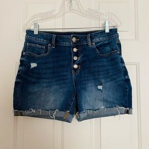 Maurice’s High Rise Button Fly shorts.